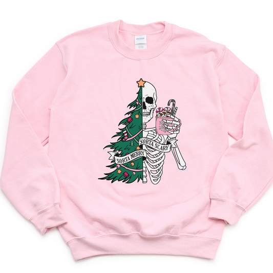 Wholesale Sorta Merry Sorta Scary Graphic Tee - Black Tee