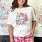Wholesale Hippopotamus for Christmas Graphic Tee - White Tee