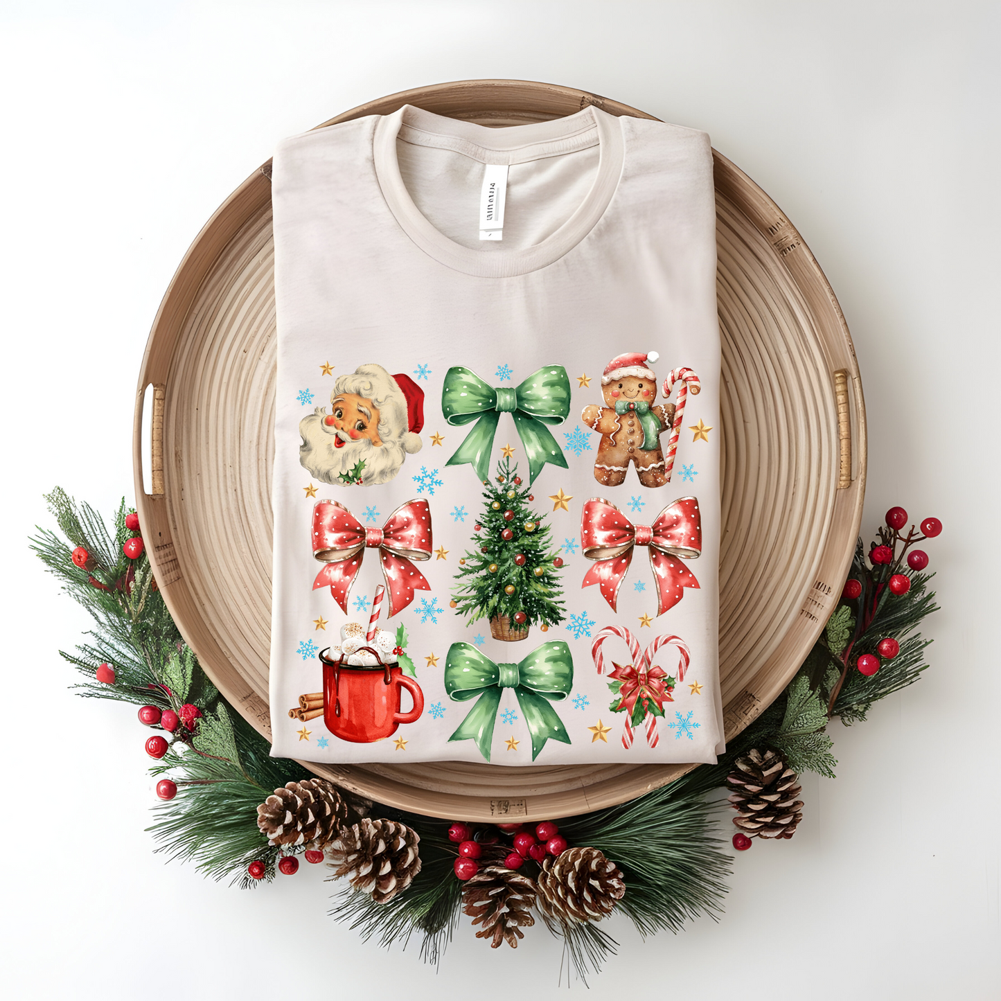 Wholesale Vintage Christmas Coquette - Sand Sweatshirt
