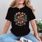 Wholesale Retro Pray Graphic Tee - Heather Charcoal Tee