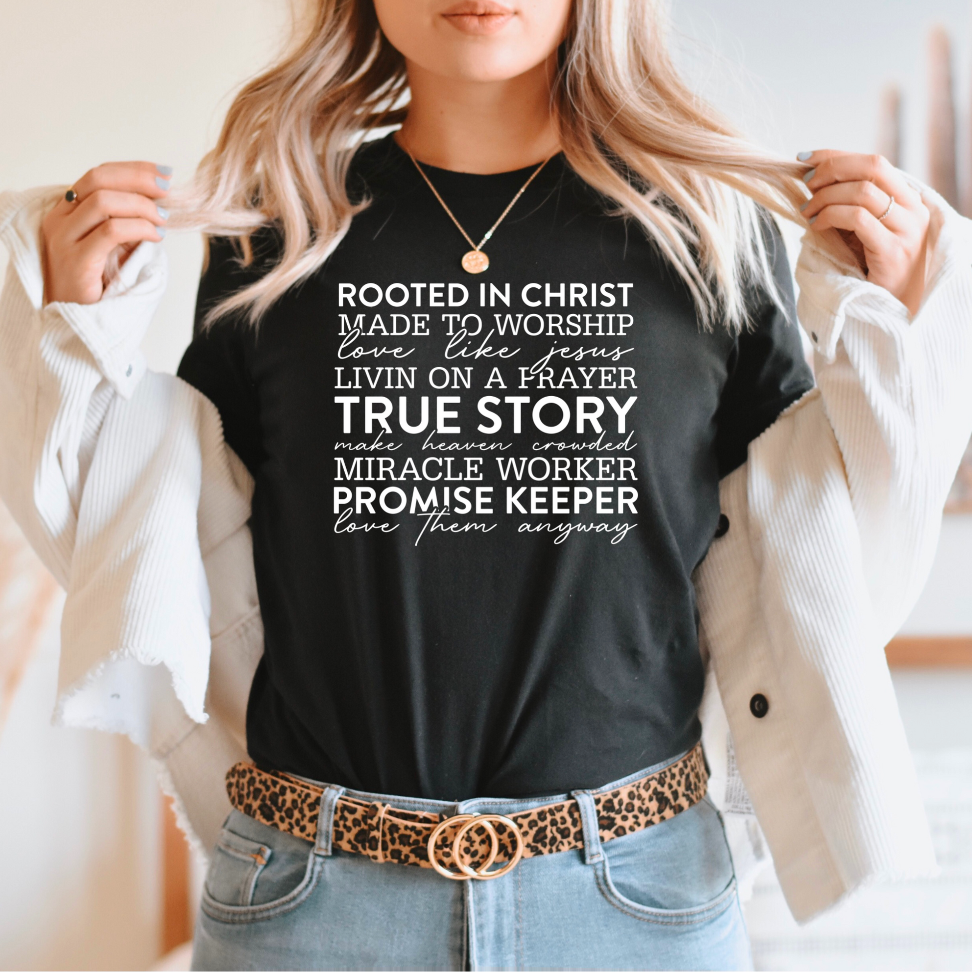 Wholesale Christian Life Graphic Tee - Black Tee