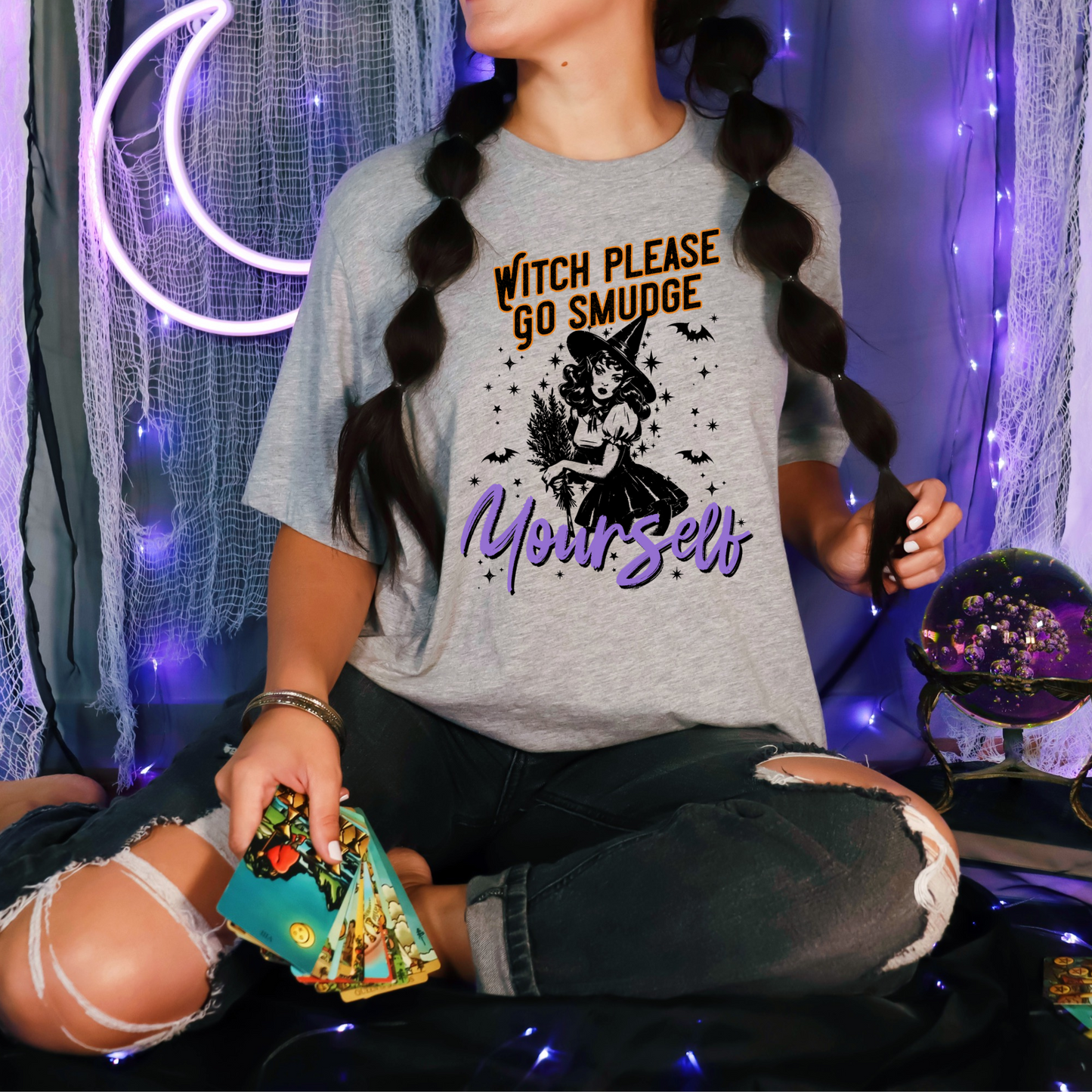 Wholesale Go smudge yourself Graphic Tee - White Tee
