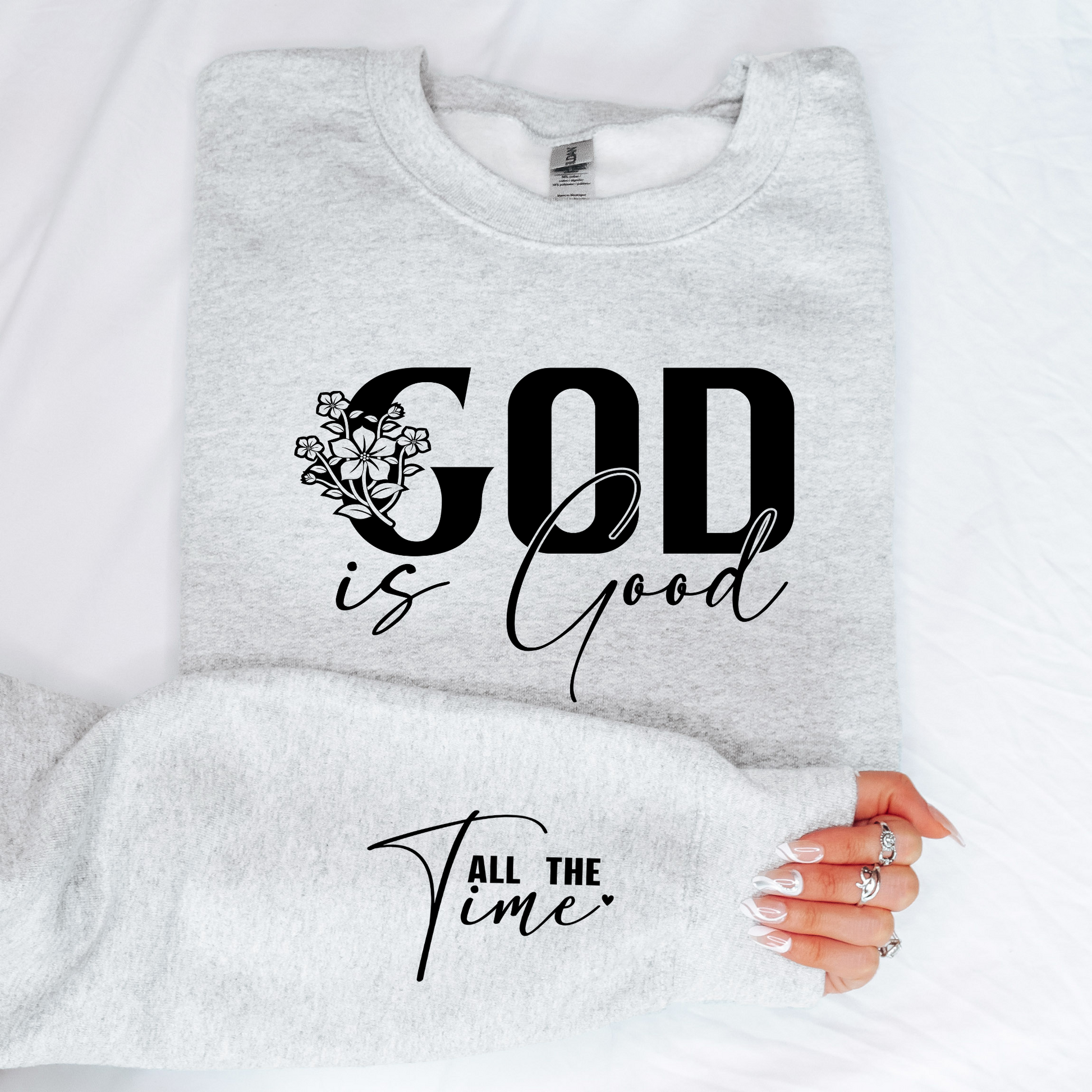 Wholesale God is good all the time - Indigo Sweatshirt