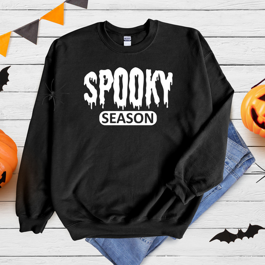 Wholesale Spooky Season Varsity - Black Sweatshirt