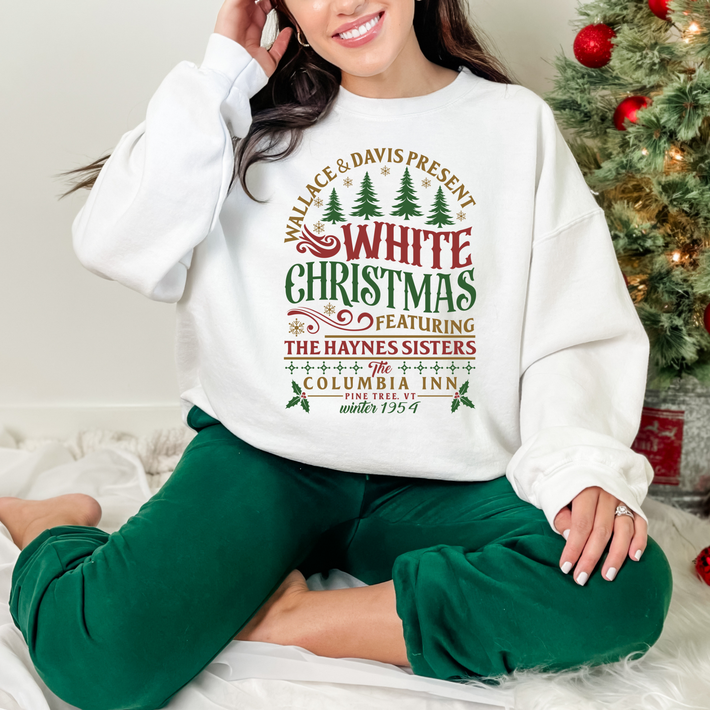 Wholesale White Christmas Columbia Inn - White Sweatshirt