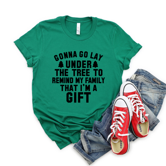Wholesale I'm a gift Graphic Tee - Kelly Green Tee