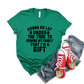 Wholesale I'm a gift Graphic Tee - Kelly Green Tee