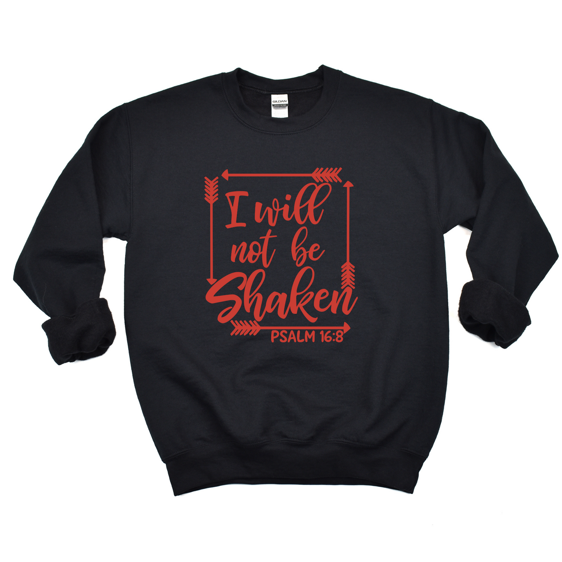 Wholesale I will not be shaken Graphic Tee - Black Tee