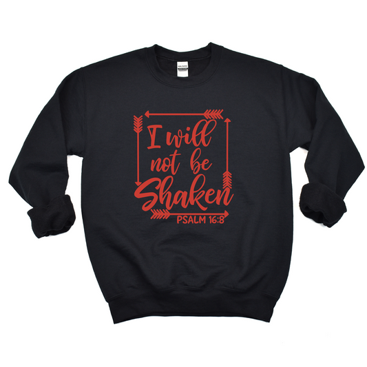 Wholesale I will not be shaken Graphic Tee - Black Tee