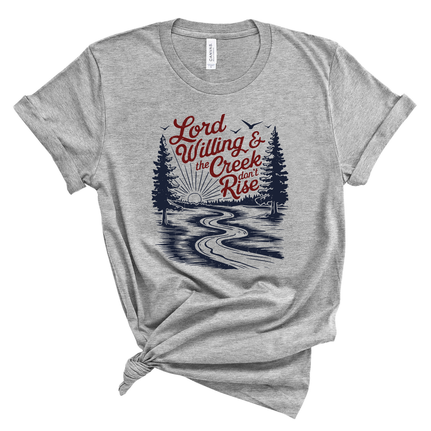Wholesale Lord Willing Graphic Tee - Ice Blue Tee