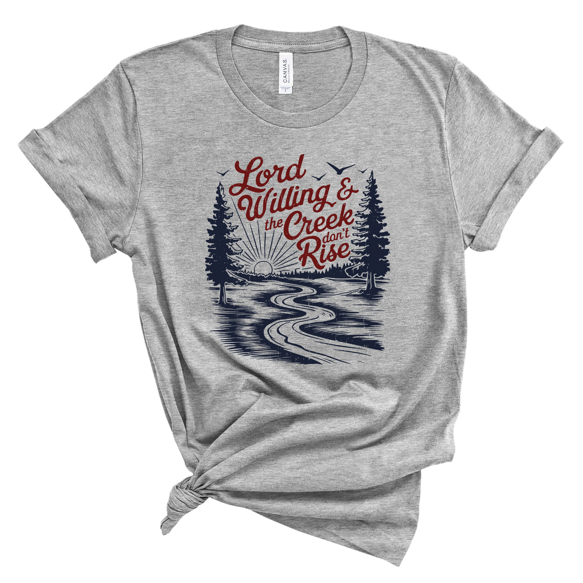 Wholesale Lord Willing Graphic Tee - Ice Blue Tee