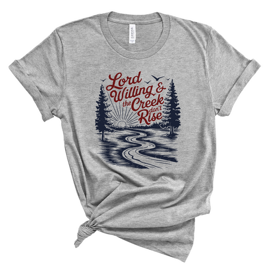 Wholesale Lord Willing Graphic Tee - Ice Blue Tee
