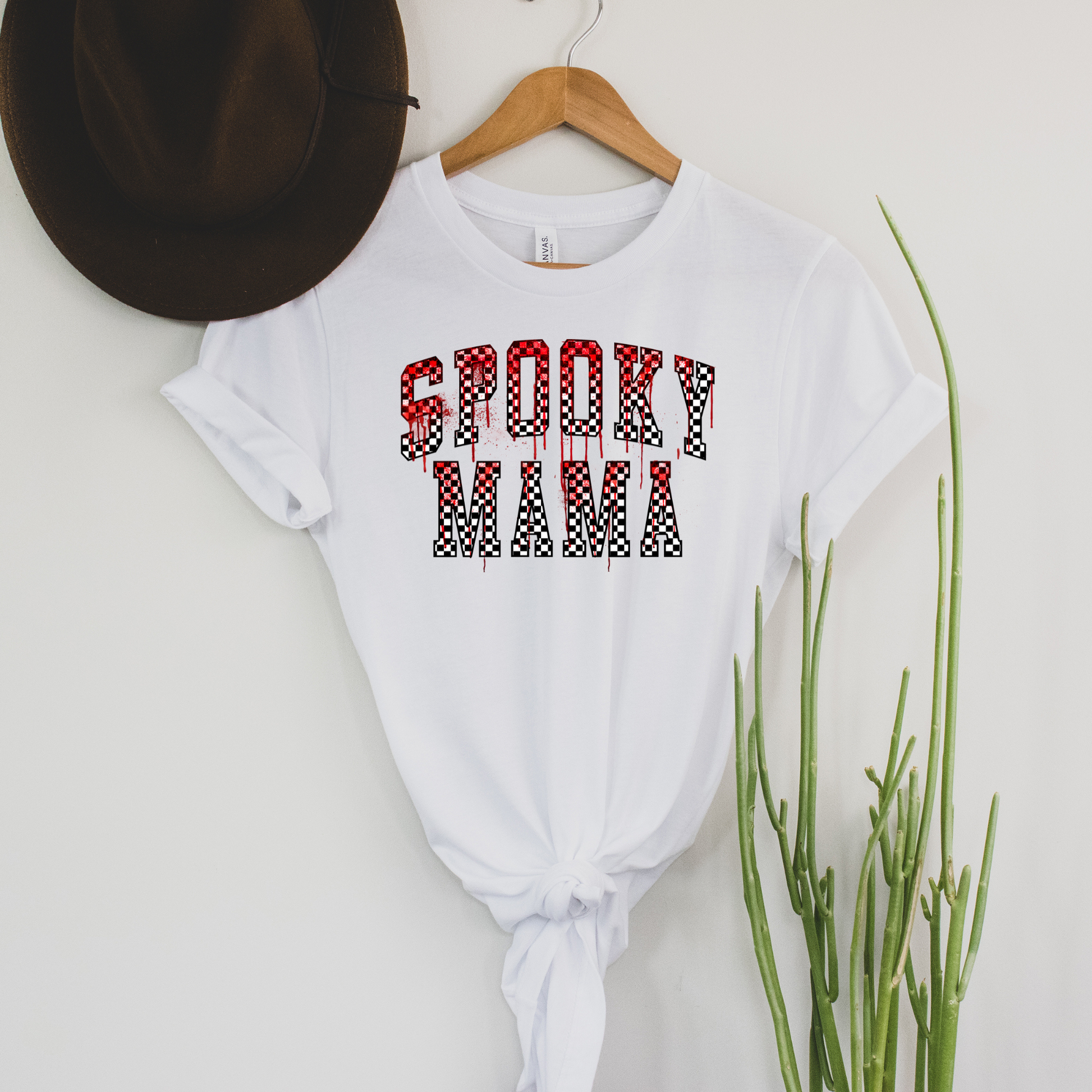Wholesale Spooky Mama Blood - White Sweatshirt