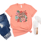 Wholesale Floral God is Good Graphic Tee - Sand Tee