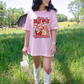 Wholesale Holly Dolly Christmas Boots Graphic Tee - Pink Sweatshirt