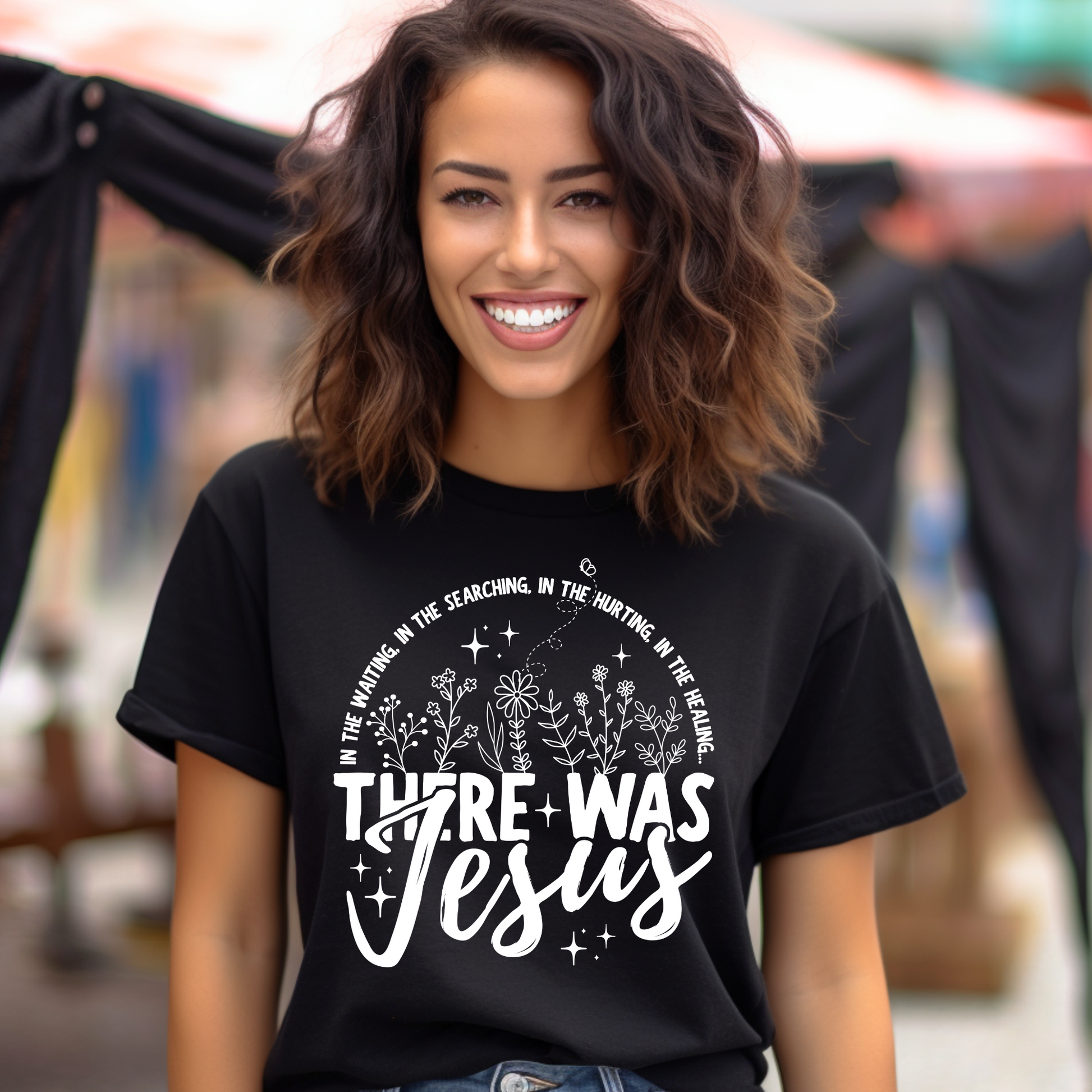 Wholesale There was Jesus Graphic Tee - Maroon Tee