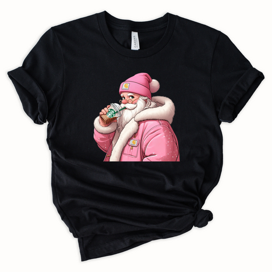 Wholesale Boujee Santa Graphic Tee - Ash Grey Tee