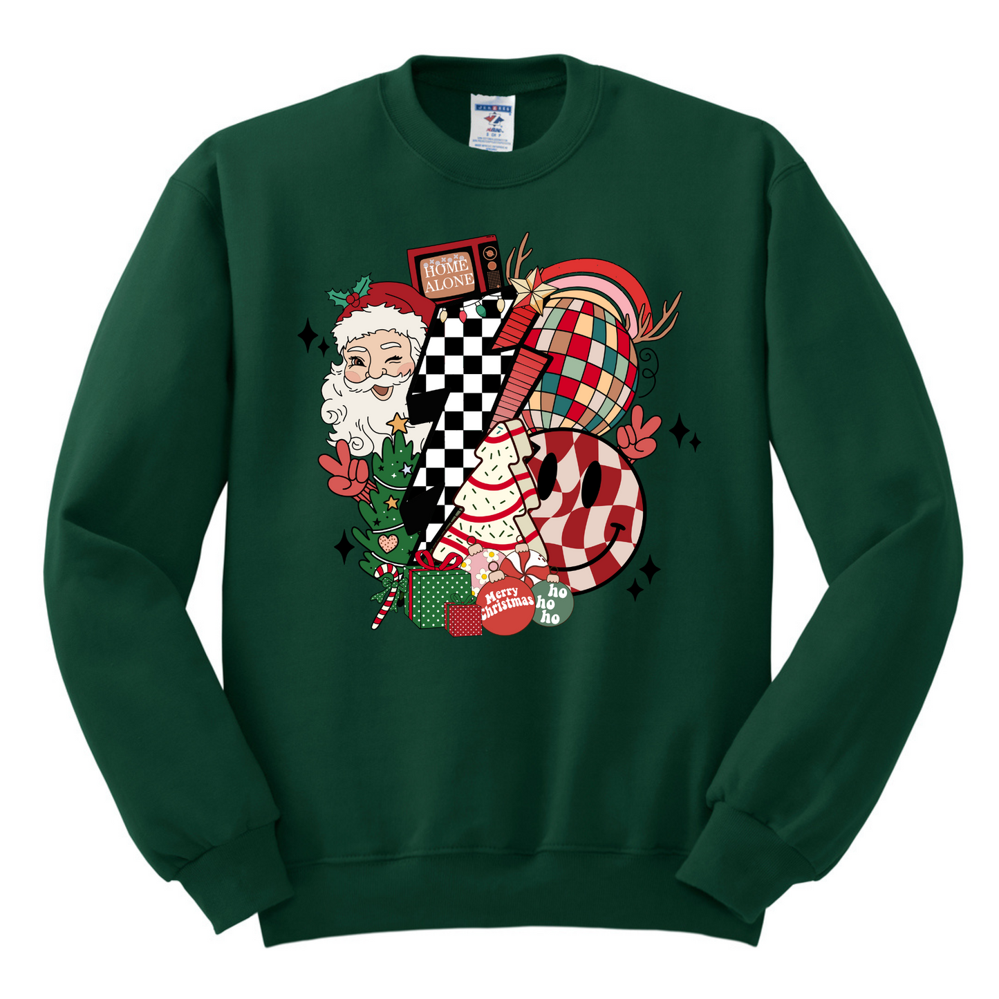 Wholesale Retro Christmas Graphic Tee - Red Tee