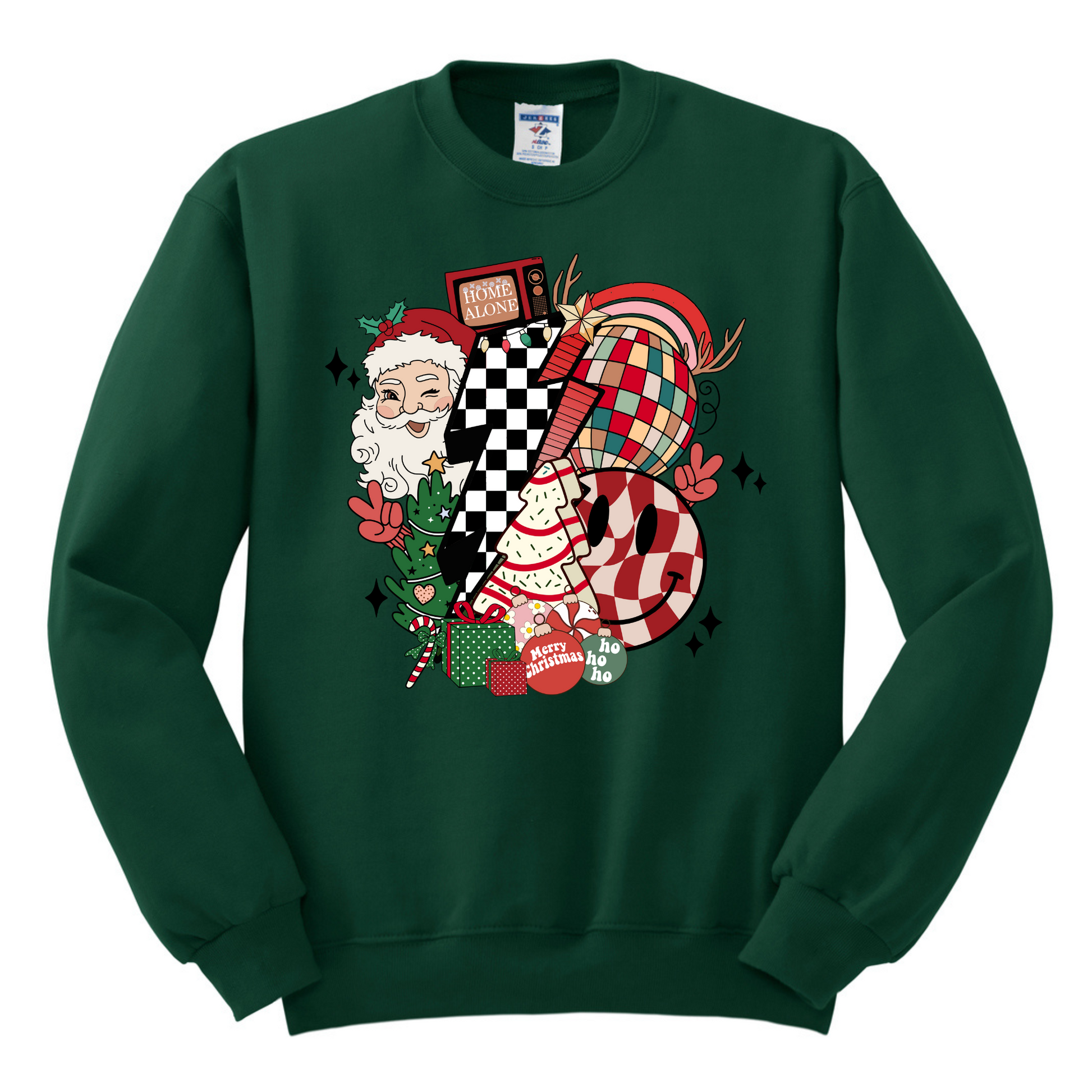 Wholesale Retro Christmas Graphic Tee - Red Tee