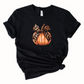 Wholesale Girly Pumpkin Graphic Tee - Heather Peach Tee
