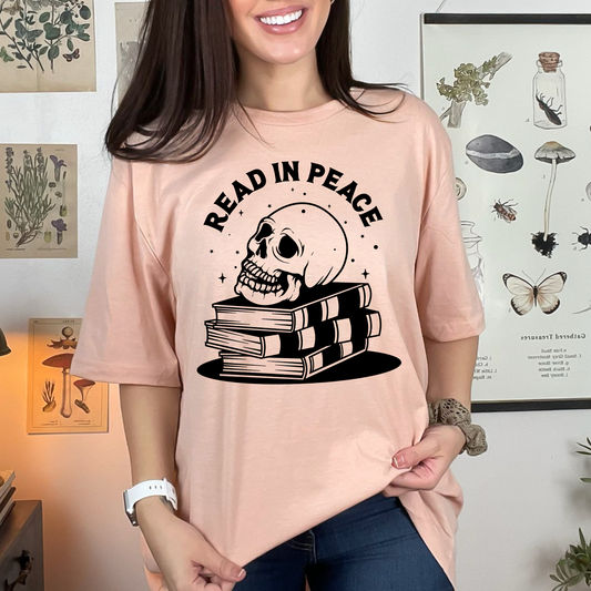 Wholesale Read in Peace Graphic Tee - White Tee