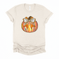 Wholesale Colorful Pumpkin Bow Graphic Tee - Heather Dust Tee
