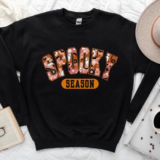 Wholesale Spooky Ghost Season Graphic Tee - Black Tee