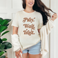 Wholesale Pray wait trust Graphic Tee - Heather Dust Tee
