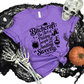 Wholesale Bitchcraft Halloween Graphic Tee - Heather Team Purple Tee