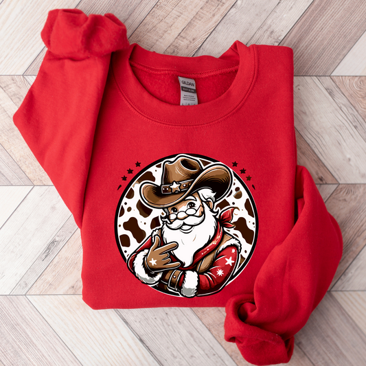 Wholesale Cowboy Santa - Red Sweatshirt
