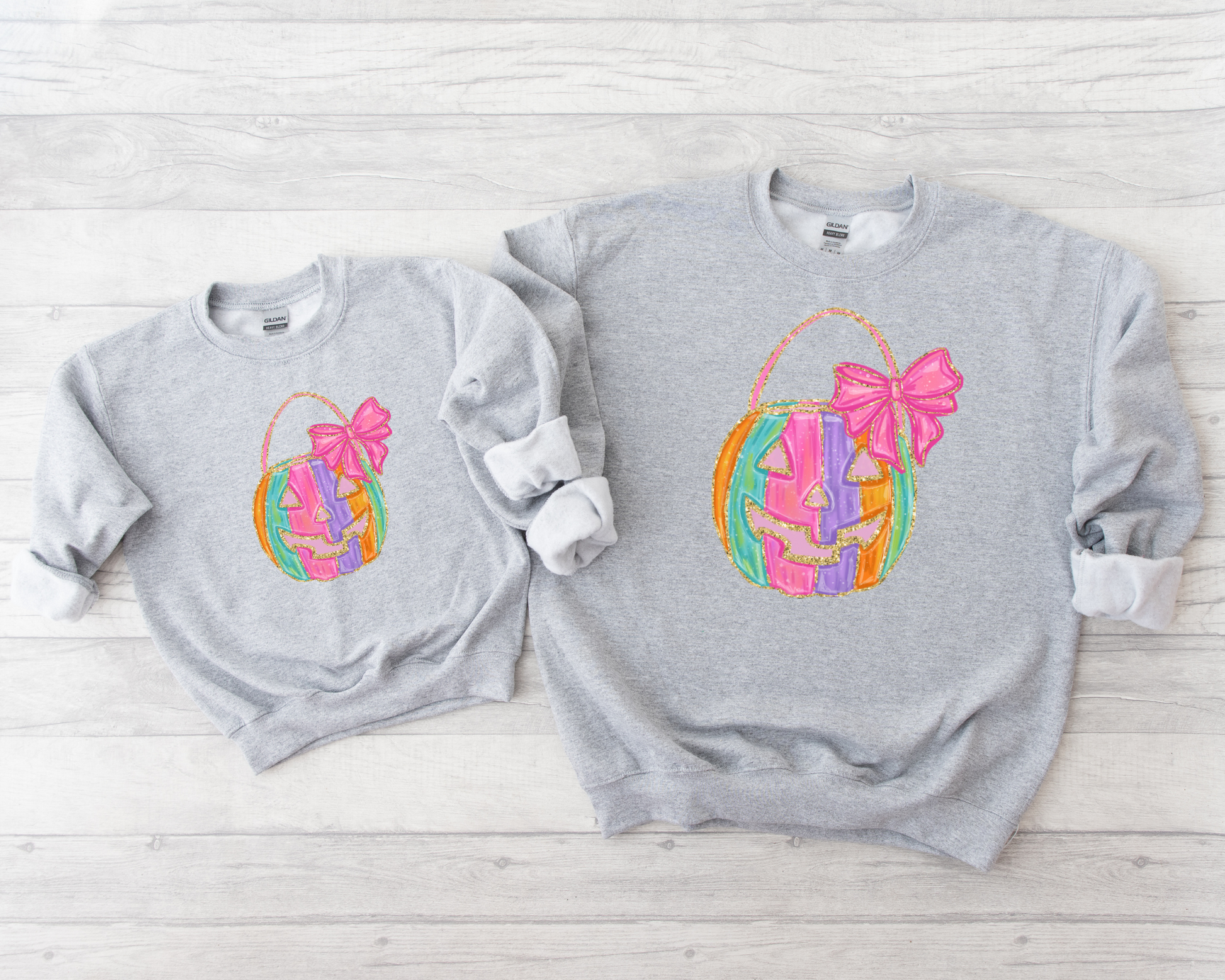 Wholesale Bling Pumpkin Basket Graphic Tee - Grey Tee