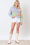 Football Towel & Sequin Embroidery Denim Jacket