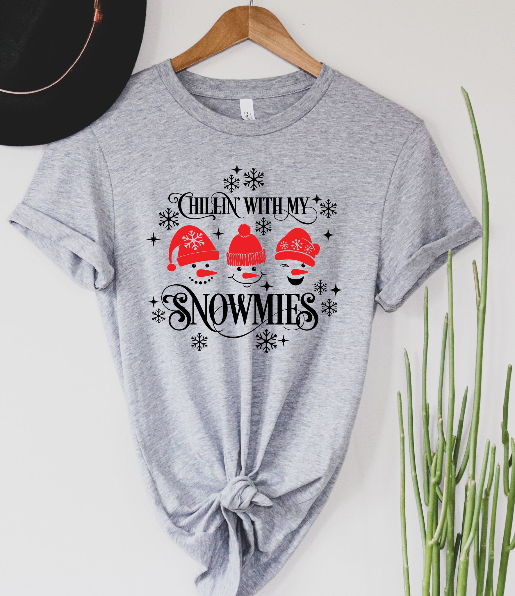 Wholesale Chillin' with my snowmies Graphic Tee - White