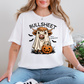 Wholesale Bullsheet and Pumpkin Graphic Tee - White Tee