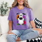 Wholesale Cat and Ghost Graphic Tee - Heather Team Purple Tee
