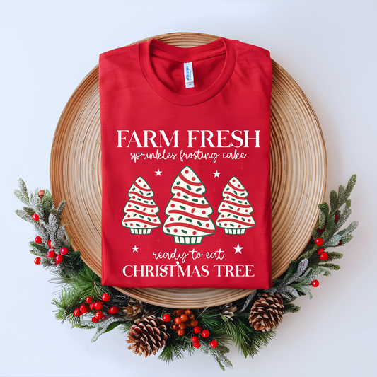 Wholesale Farm Fresh Tree Cakes Graphic Tee - Evergreen Tee