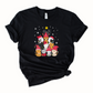 Wholesale Catmas Tree Graphic Tee - Black Tee