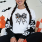 Wholesale Bat Coquette Bow Graphic Tee - Orange Tee