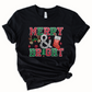 Wholesale Merry Bling Graphic Tee - Black Tee