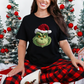 Wholesale Yarn Grinch Graphic Tee - Black Tee