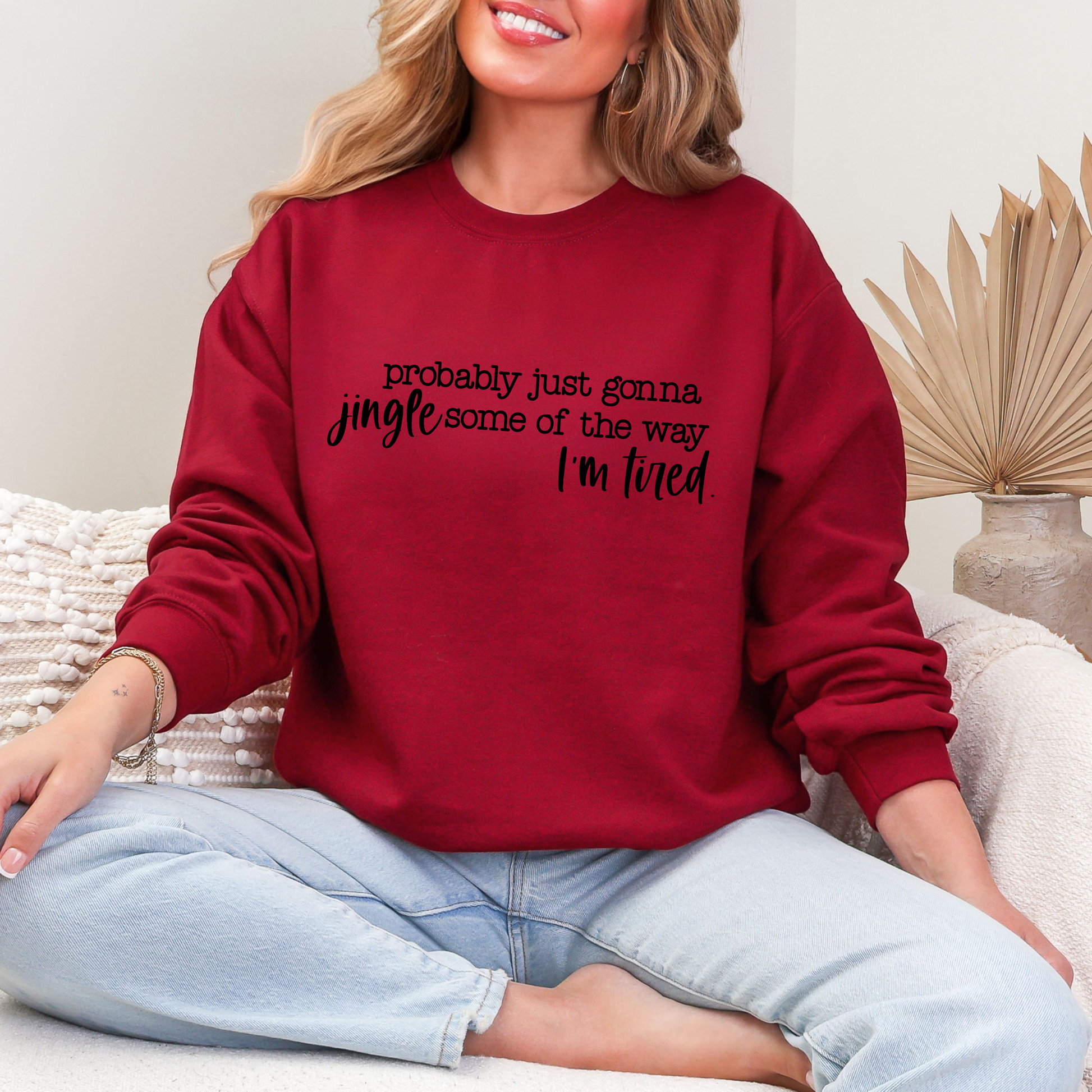 Wholesale Jingle Some of the Way Sweatshirt - Garnet Sweatshirt