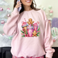 Wholesale Pink Gingerbread Coffee Sweatshirt - Light Pink Sweatshirt