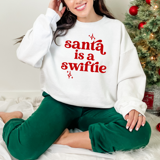 Wholesale Santa is a Swiftie Graphic Tee - Black Tee