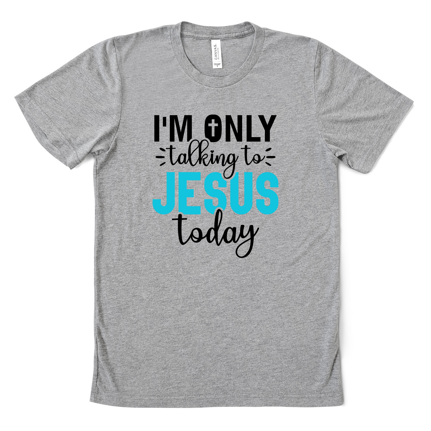 Wholesale Only Talking to Jesus Graphic Tee - White Tee