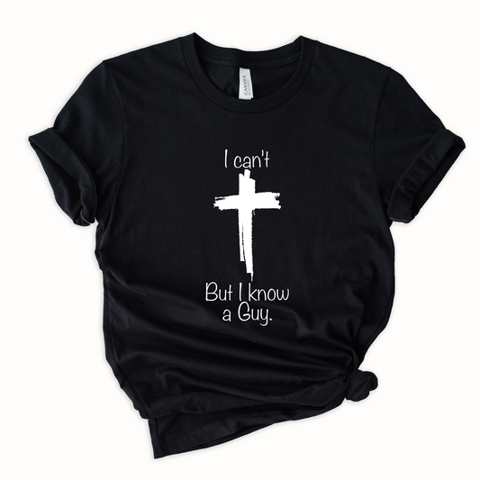 Wholesale I know a guy Graphic Tee - Black Tee