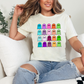 Wholesale Colorful Ghosts Graphic Tee - Natural Tee