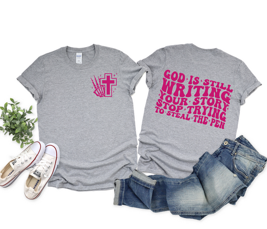 Wholesale Writing Your Story Graphic Tee - Black Tee