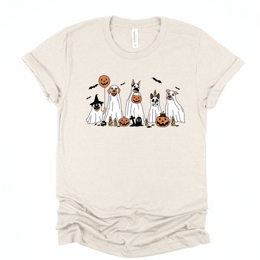 Wholesale Halloween Dogs Graphic Tee - Sand Sweatshirt