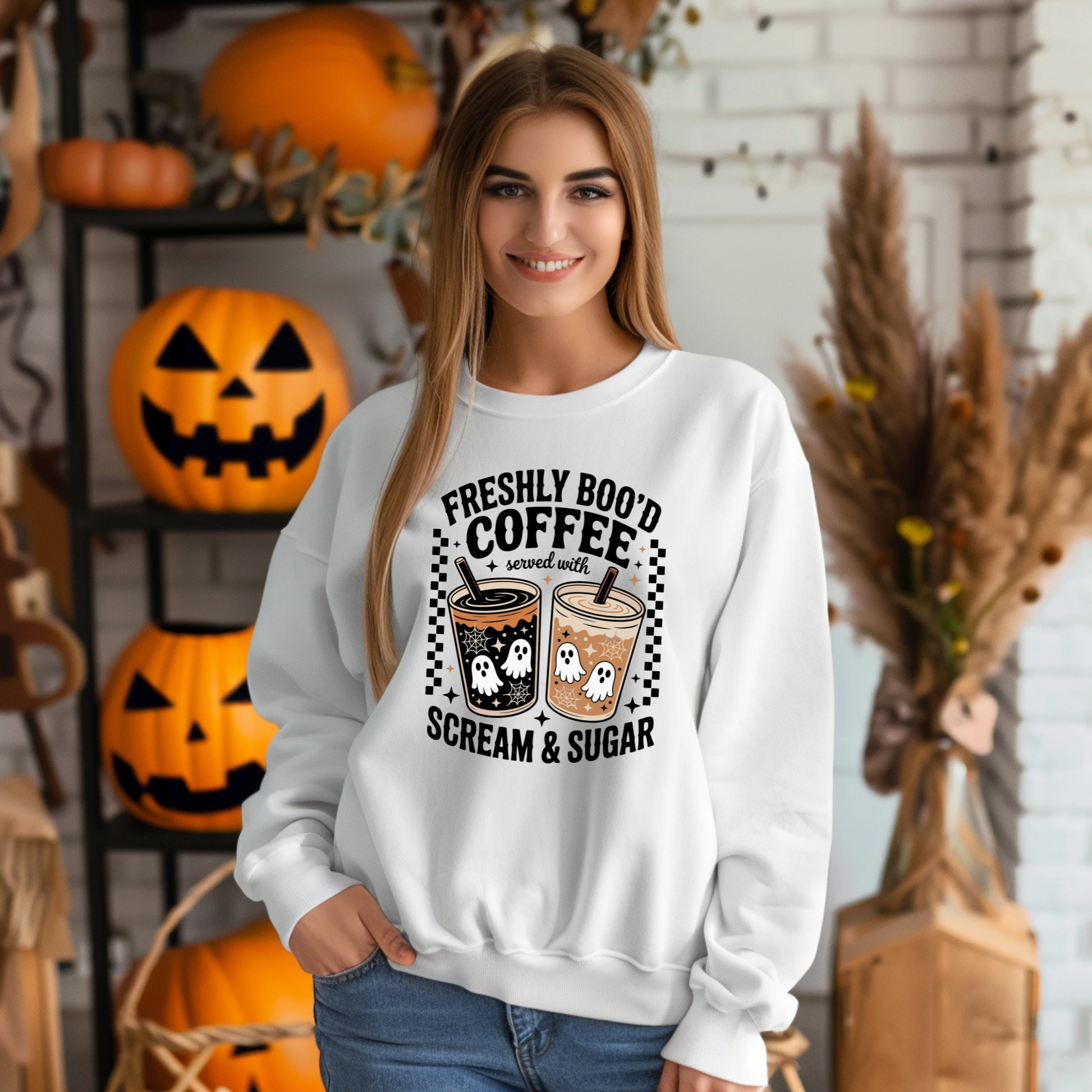 Wholesale Scream & Sugar Graphic Tee or Sweatshirt - White Sweatshirt