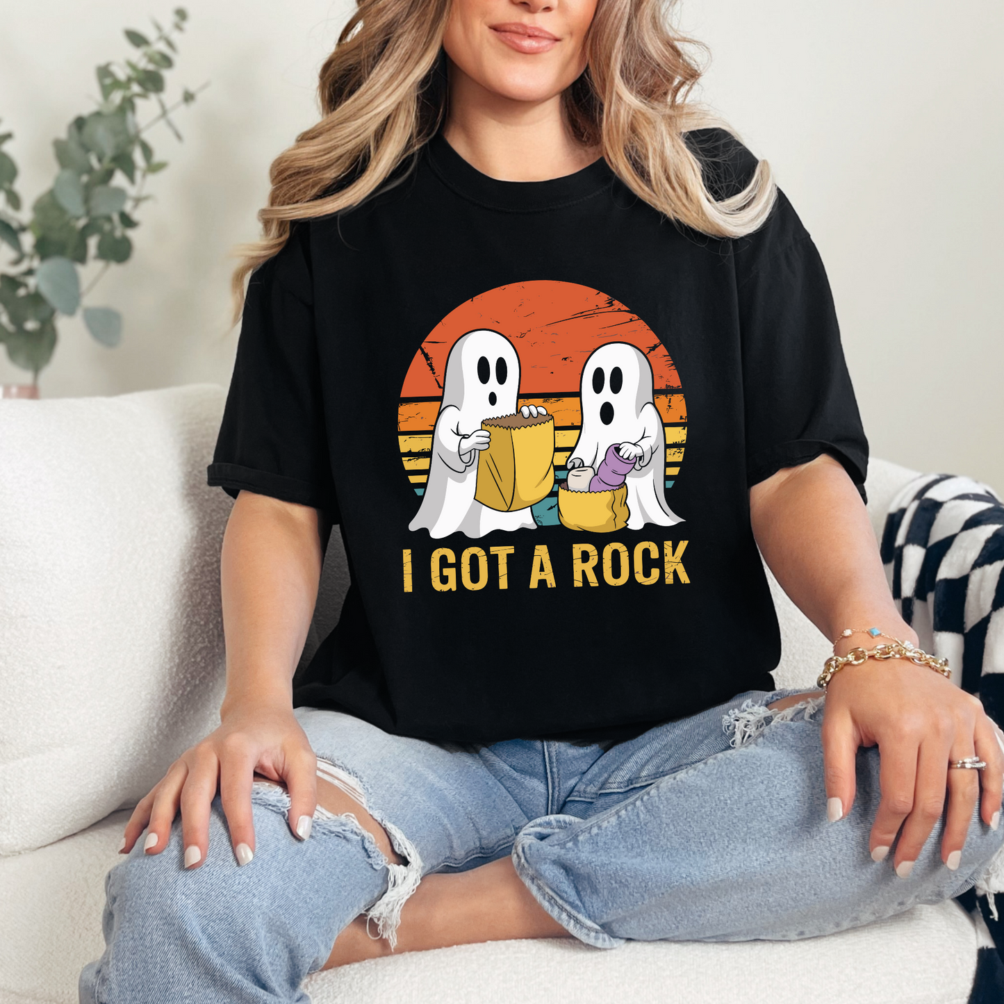 Wholesale I Got a Rock Graphic Tee - Black Tee